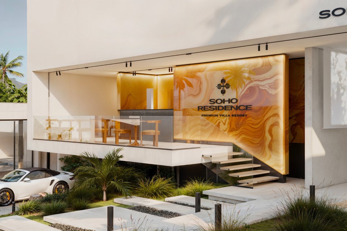 Soho Residence Koh Samui — тренажёрный зал с видом на горы